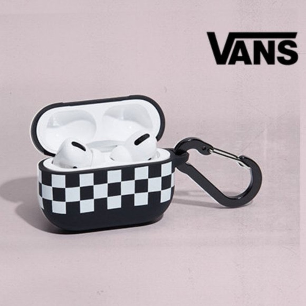 Vans Airpods Checkers Soft Silicone Case W/Clasp (VN0009MANOA) - Standard (2 Pc)